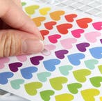 252 stickers hartjes - gekleurd - regenboog - journaling..., Hobby en Vrije tijd, Stickers en Plaatjes, Ophalen of Verzenden, Nieuw