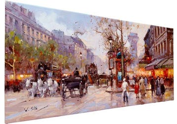 Walter Sita (XX) - Paris - Couleurs dAutomne - Porte Saint, Antiquités & Art