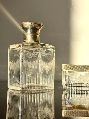 Toiletset (2) - french production - Kristal, Zilver