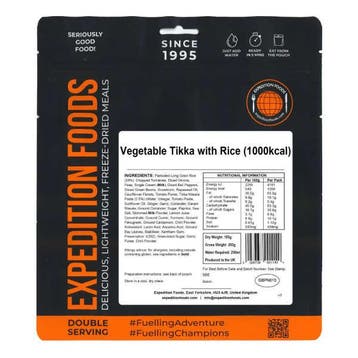 Vegetarische Tikka met Rijst - Expedition Foods, Verzenden