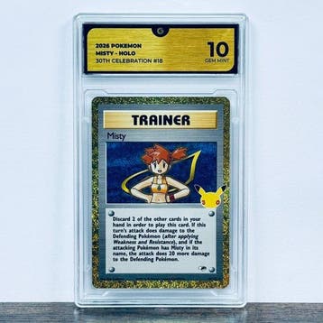 Pokémon Graded card - Misty Holo 18 - 30th Anniversary –