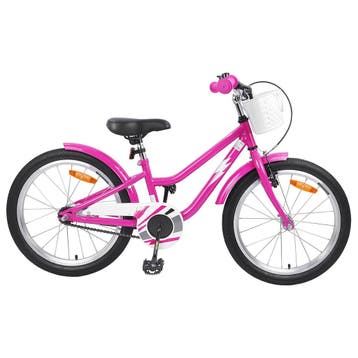 vidaXL Kinderfiets 18 Inch voor 5-7 jaar oud Donkerroze, Fietsen en Brommers, Verzenden, Nieuw