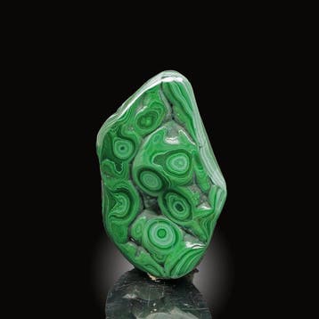 Malachite à grand motif œil – motifs exceptionnels Dalle