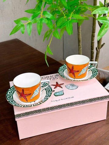 Ginori 1735 - Koffieservies - Porselein - koffiekop en, Antiek en Kunst