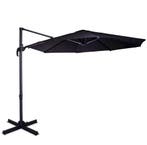 Zweefparasol Bardolino Ø300cm – Premium parasol | Zwart, Verzenden