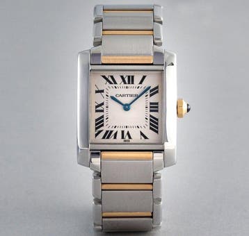 Cartier - Tank Française Gold & Steel - W51006Q4 - Femme -, Nieuw