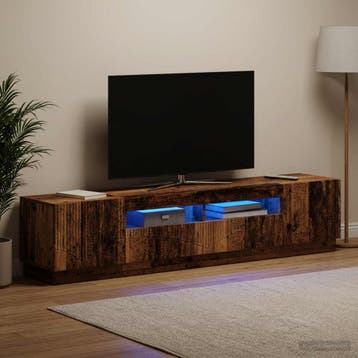 vidaXL 5-delige LED TV-kast Oud hout Bewerkt hout, Verzenden, Nieuw