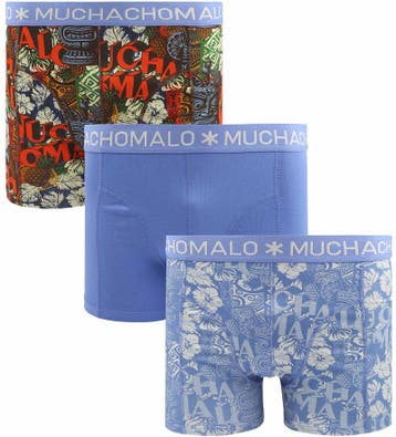 Muchachomalo Boxershorts 3-Pack Tiki maat 3XL Heren, Kleding | Heren, Ondergoed, Verzenden, Blauw, Muchachomalo, Boxer