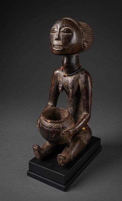 Luba bekerdrager - Baluba - DR Congo, Antiek en Kunst, Kunst | Niet-Westerse kunst