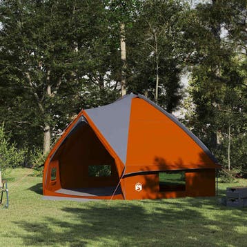vidaXL Teepee Tent voor 10 Personen 10-persoons Grijs en, Caravans en Kamperen, Verzenden, Nieuw