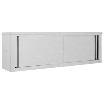 RVS Keukenwandkast 150cm | Tweede kansje | OP = OP, Verzenden, Nieuw zonder verpakking, Inox Meubilair
