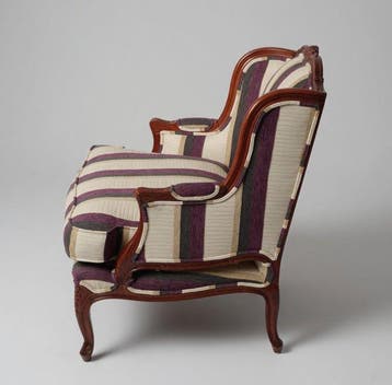 Fauteuil - Fauteuil de bibliothèque en noyer, style Louis