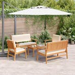 vidaXL Tuinbank Set 5 pcs Bruin Massief Acacia Hout, Tuin en Terras, Verzenden, Nieuw