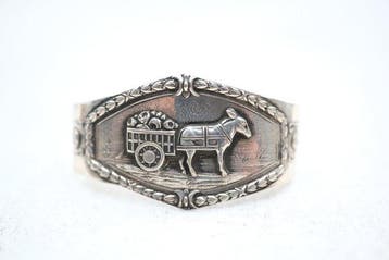Rond de serviette - Argent 833 - Petit âne