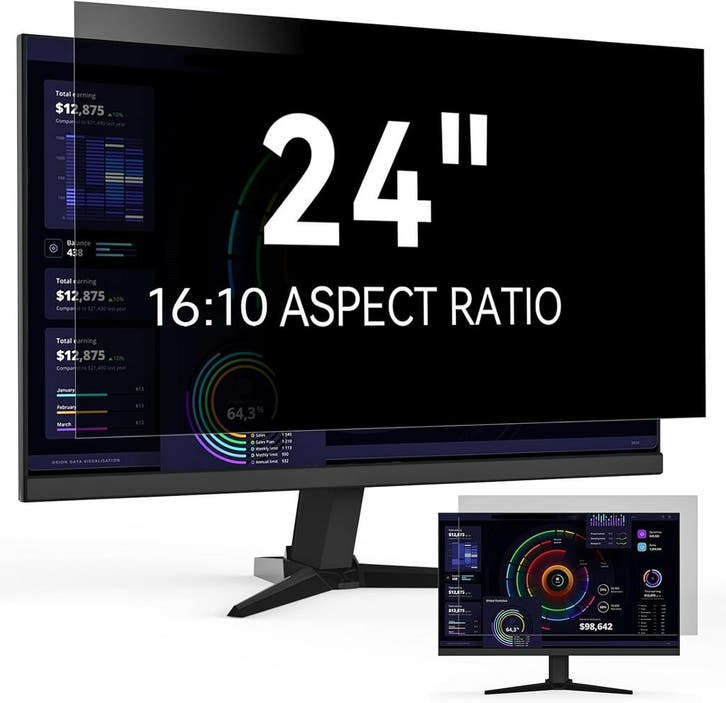Privacyfilter 24 inch 16:10 | Retour deal | 34% korting!, Computers en Software, Overige Computers en Software, Zo goed als nieuw