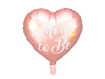 Helium Ballon Hart Mom To Be Roze Leeg 35cm, Verzenden