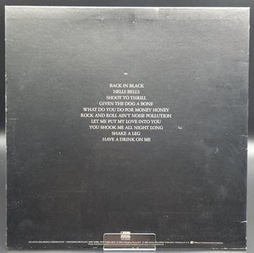 AC/DC - Back In Black - 1st US Pressing - Vinylplaat - 1ste