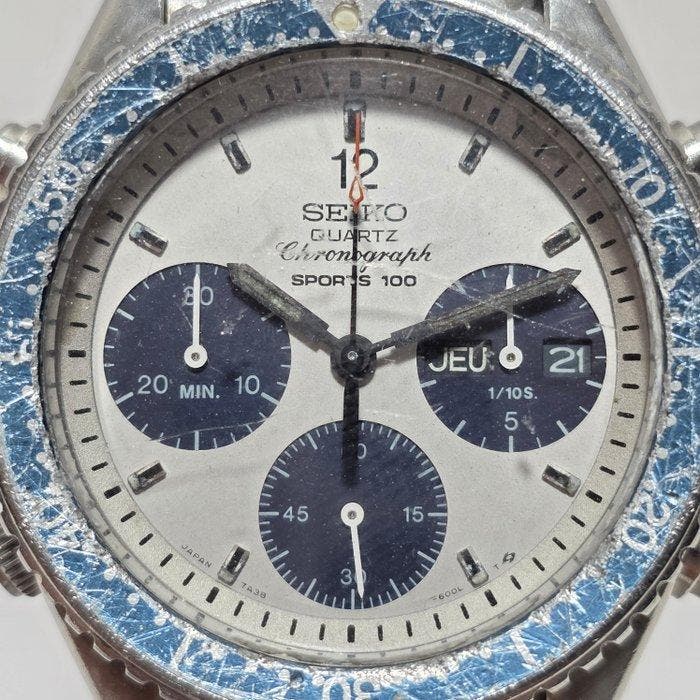 Seiko - Quartz Chronograph Sports 100 Paul Newman -, Bijoux, Sacs & Beauté, Montres | Anciennes | Antiquités