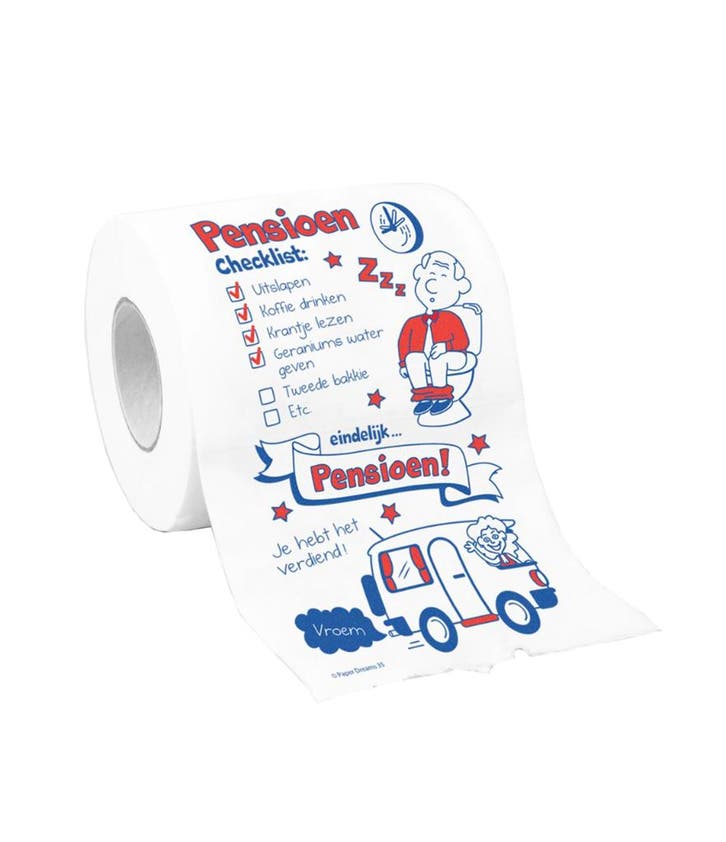Toiletpapier Pensioen, Hobby en Vrije tijd, Feestartikelen, Nieuw, Verzenden