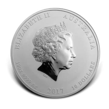 Zilveren Lunar munt Year of the Rooster 2017 10 troy ounce