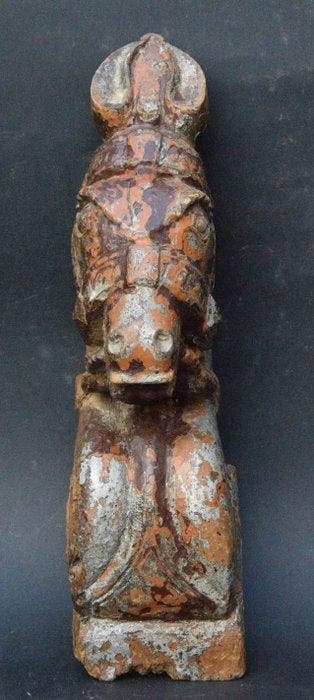 Sublime & Ancienne tête de cheval - Bois - Inde - 19th