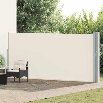 vidaXL Tuinscherm uittrekbaar 170x1200 cm crème, Verzenden, Nieuw