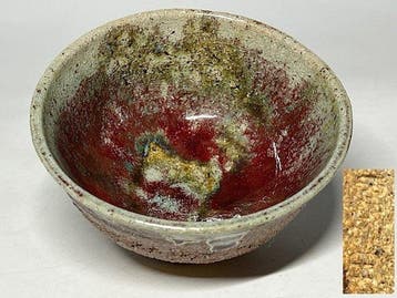 Manabu Kaji Copper-Red Glaze (Shinsha) Tea Bowl - Chawan -