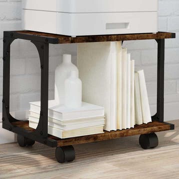 vidaXL Printerkastje 2-laags 41x28x33,5 cm bewerkt hout, Verzenden