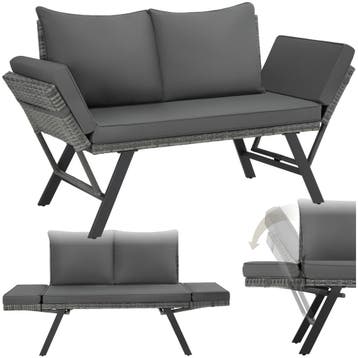 Wicker-loungesofa Sintra, verstelbare armleuningen, 2in1, Verzenden, Nieuw