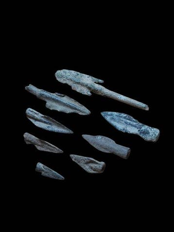 Grèce antique et Rome antique Bronze, Lot de 8 Tête de