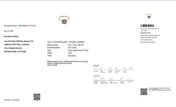 Ring - 14 karaat Geel goud - 2.04ct. tw. Diamant (Natuurlijk, Nieuw