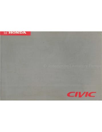 1996 HONDA CIVIC INSTRUCTIEBOEKJE DUITS