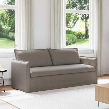 vidaXL bank / zetel Taupe 196 x 82 x 85 cm Stof, Verzenden