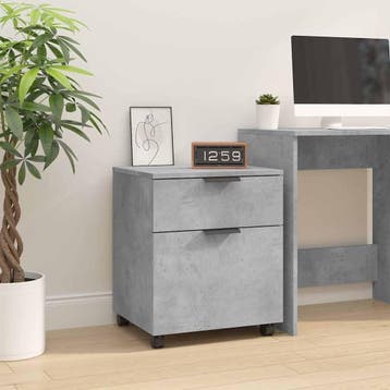 vidaXL Dossierkast verrijdbaar 45x38x54 cm bewerkt hout, Verzenden