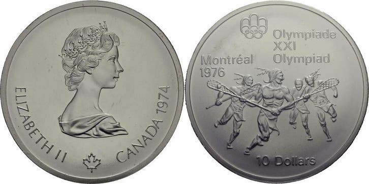 Kanada 10 Dollars 1974 zilver Xxi Olympiade 1976 Montréal.., Timbres & Monnaies, Monnaies & Billets de banque | Accessoires, Envoi