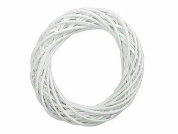 Krans Wilgentenen Wit twijgenkrans 40 x 8 cm, Nieuw