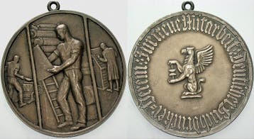 Zilver medaille ohne Jahr Buchdruck, Postzegels en Munten, Penningen en Medailles, Verzenden