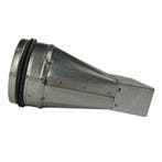 Verloopstuk van rechthoekig 100mm x 40mm naar rond Ø 100mm, Doe-het-zelf en Bouw, Verzenden, Nieuw