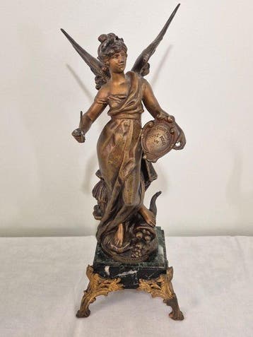 Louis Moreau (1855-1919) - sculptuur, La mutualité - 47 cm -
