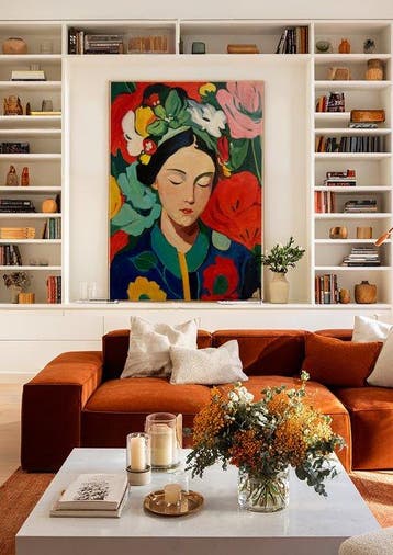 E. García - Retrato con flores XL