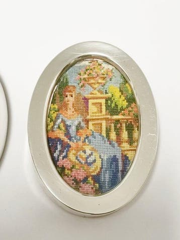 Kist (2) - .925 zilver - zilveren wandframes, Antiek en Kunst