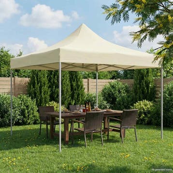 vidaXL Partytent 291 x 291 x 315 cm Crèmekleurig Oxford Stof, Verzenden, Nieuw