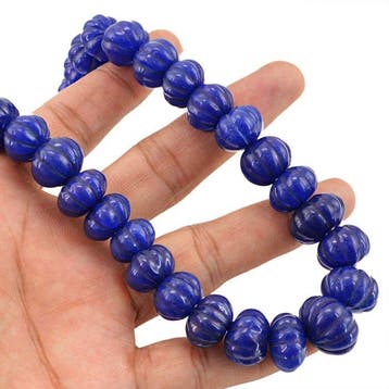Echt mooi ketting, handgemaakt met pompoenkleurige