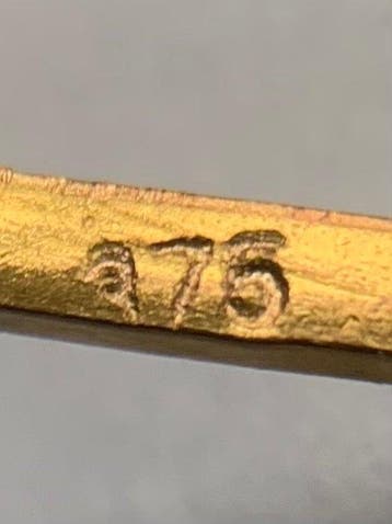 Zonder minimumprijs - Broche - 9 kt. Geel goud, Emaille -