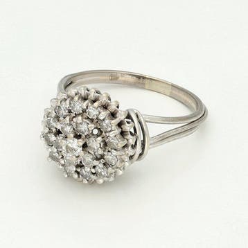 Ring - 18 karaat Witgoud Diamant (Natuurlijk) - Diamant -, Nieuw