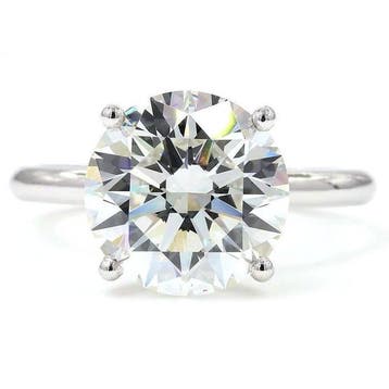 Zonder minimumprijs - Ring - 14 karaat Witgoud - 4.01ct. tw.