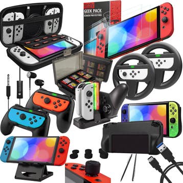 Switch Grip & Glas Bundle: 34% korting. Retour deal, weg..., Verzenden, Overige typen