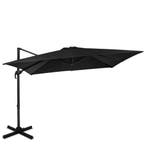Parasol Pisogne 300x300cm – Zweefparasol | Zwart, Verzenden