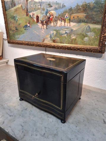 Drankservies - hout kristal brons - Tijdperk Napoleon III