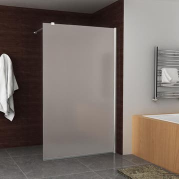 Aanbieding: BWS Inloopdouche Davos Wit Melkglas 120x200 cm, Ophalen of Verzenden, Nieuw, Chroom, Douche